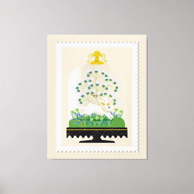 Toile Grotte botanique neutre Cloche Ferme française (Recto)