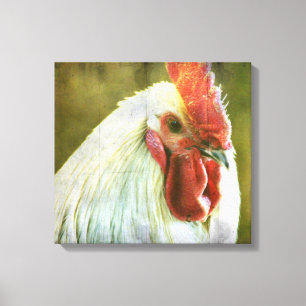 Toile Grunge Vintage Rooster Imprimer
