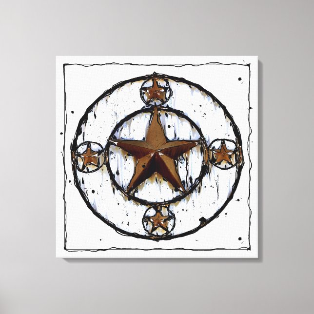 TOILE GRUNGY TEXAS STAR (Recto)