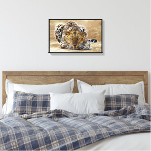 Toile guépard brillant enroulé