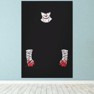 Toile Guerrier taché de rouge des ombres