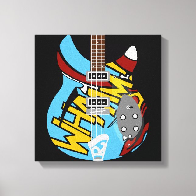 Toile Guitare artistique Mod Pop (Recto)