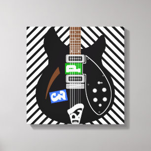 Toile Guitare artistique Mod Pop