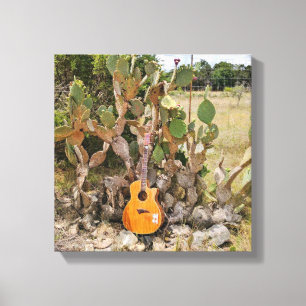 Toile Guitare de cactus