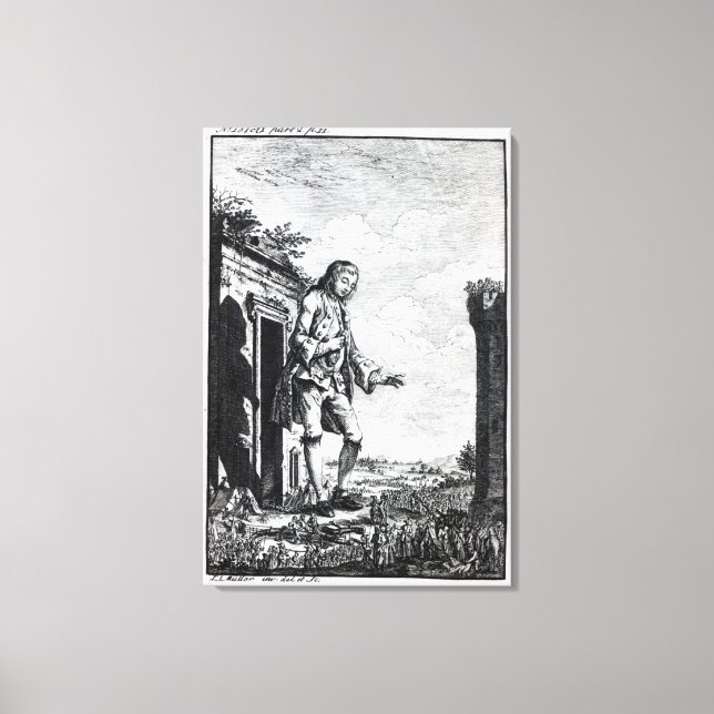 Toile Gulliver parmi les Lilliputiens (Recto)