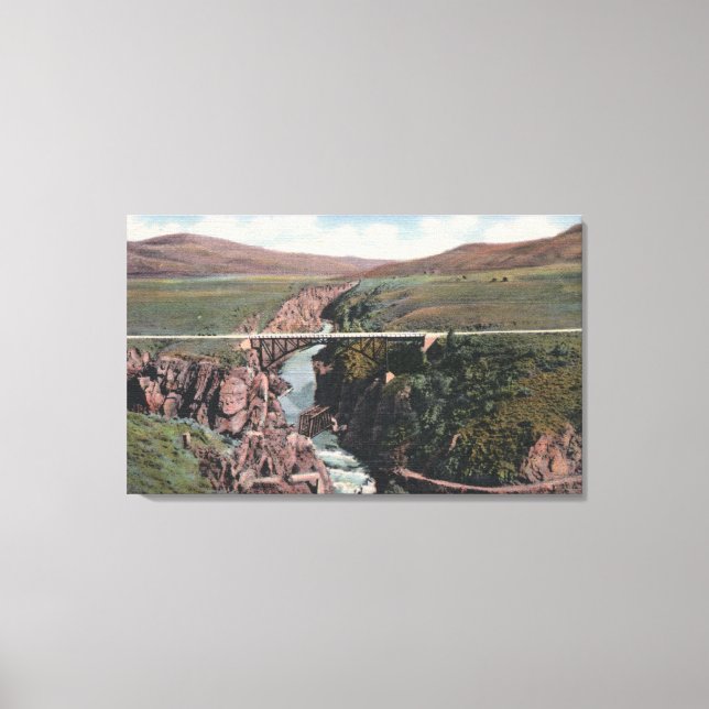 Toile Gunnison, CO - Pont Sapinero au-dessus du lac (Recto)