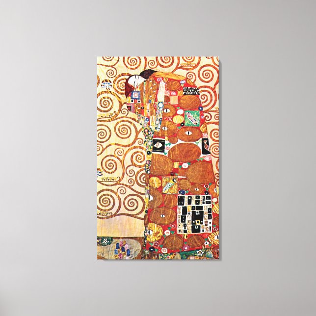 Toile Gustav Klimt - L'Embrace - Peinture d'Art (Recto)