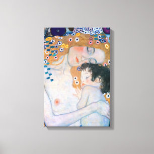Toile Gustav Klimt - Mère et Enfant