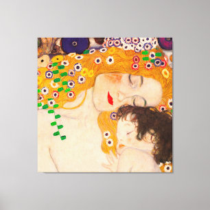 Toile Gustav Klimt - Poster mère et enfant
