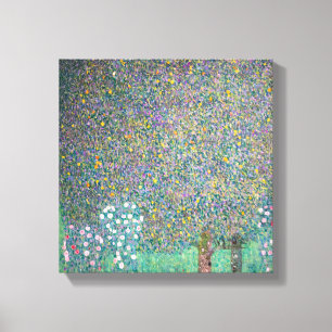 Toile Gustav Klimt - Rosiers sous les arbres