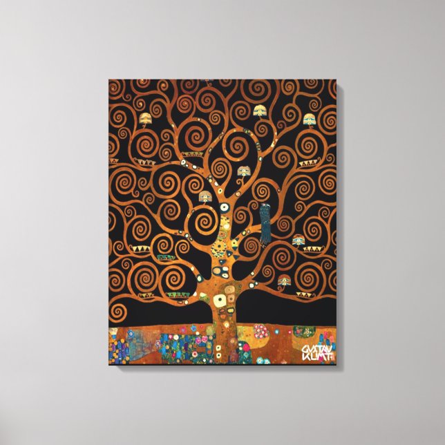 Toile Gustav Klimt - Sous l'arbre de vie (Recto)