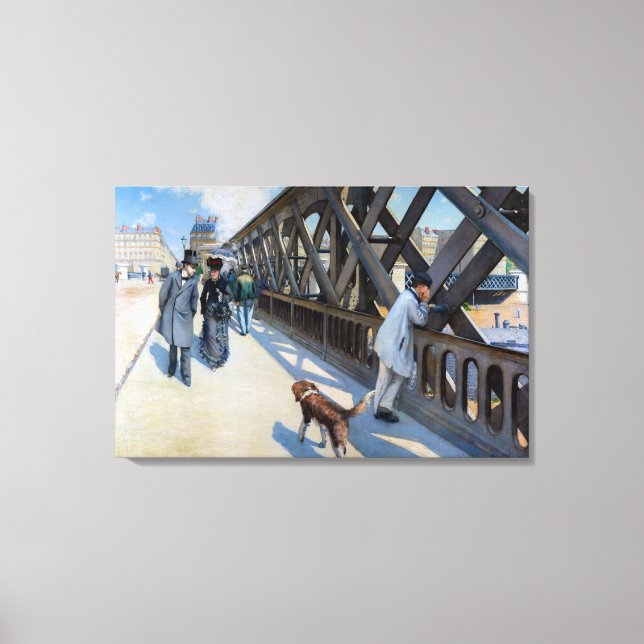 Toile Gustave Caillebotte - Le Pont de l'Europe (Recto)