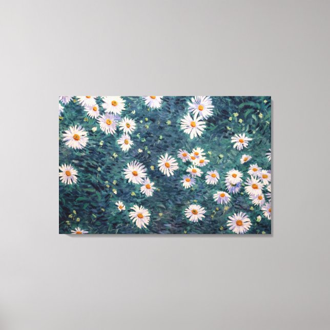 Toile Gustave Caillebotte - Lit de marguerites, détails (Recto)