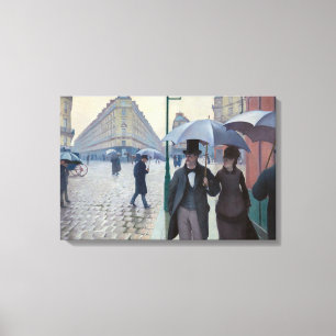 Toile Gustave Caillebotte - Rue de Paris ; Temps de plui