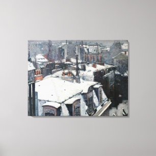 Toile Gustave Caillebotte - Toits dans la neige