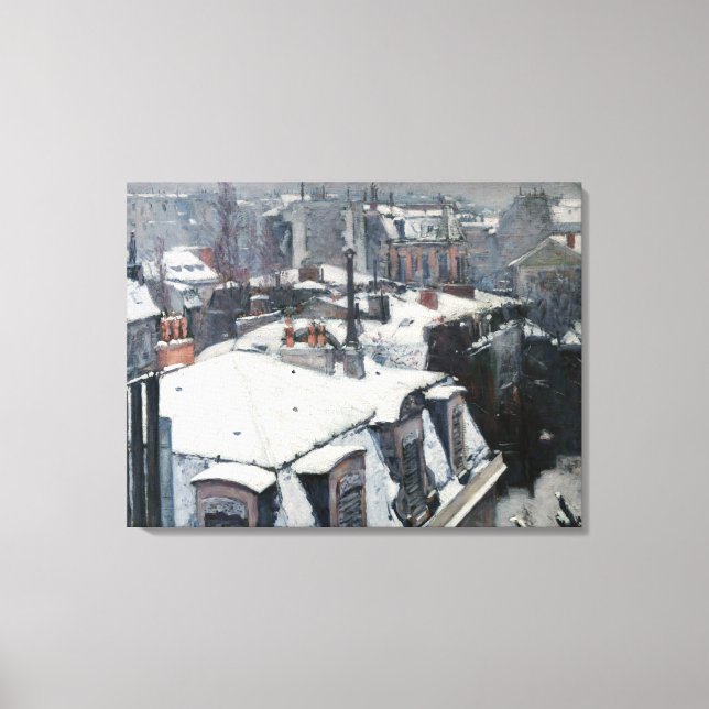 Toile Gustave Caillebotte - Toits dans la neige (Recto)