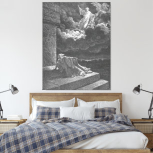 Toile Gustave Doré - Élie monte au ciel dans un char