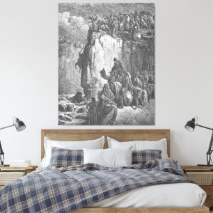 Toile Gustave Doré - Les prophètes de Baal sont massacré