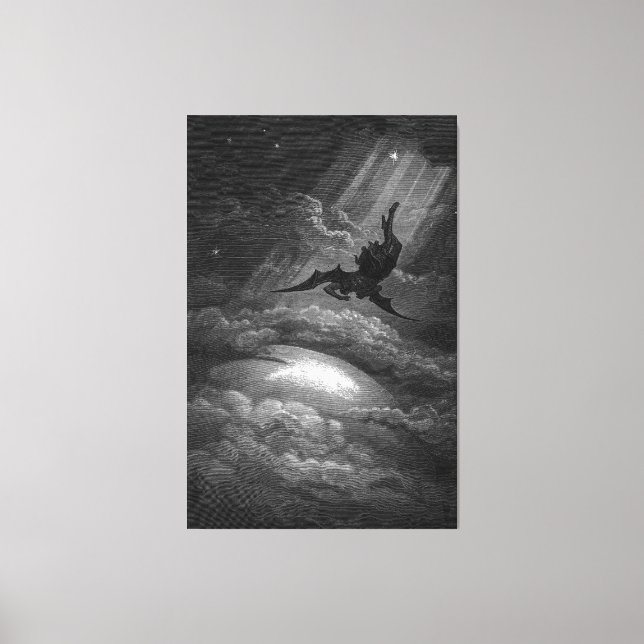 Toile Gustave Dore Satan au Paradis perdu (Recto)