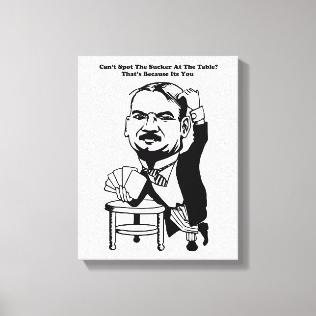 Toile guy poker casino sucker cite art (Recto)