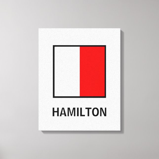 Toile H Nom de famille Indicateur nautique (Recto)