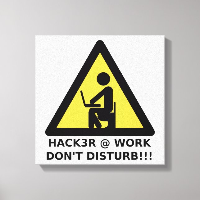 Toile Hacker au travail (Recto)