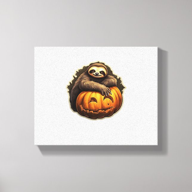 Toile Halloween classique à thème Sloth T-shirt (Recto)