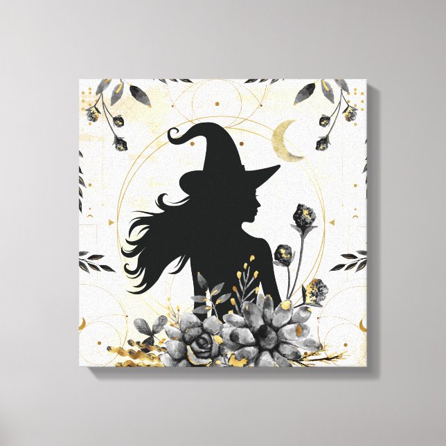 Toile Halloween contemporain moderne sorcière 3 (Recto)