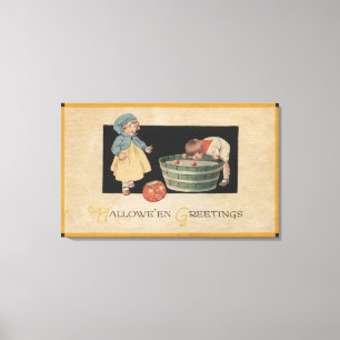 Toile Halloween SalutationBobbing pour les pommes