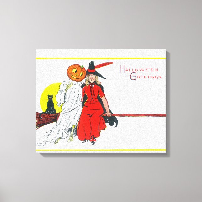 Toile Halloween Salutations Witch (Recto)