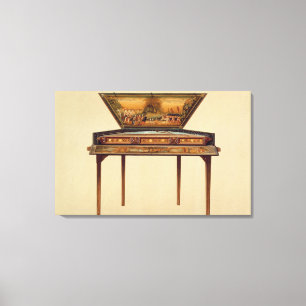 Toile Hammered dulcimer in a painted soundbox, 18th cent
