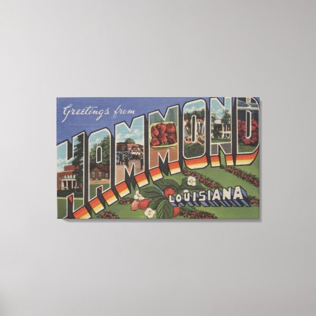 Toile Hammond, Louisiane - Scènes de grandes lettres (Recto)
