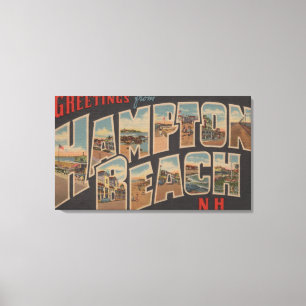 Toile Hampton Beach, New Hampshire - Grande Lettre 2