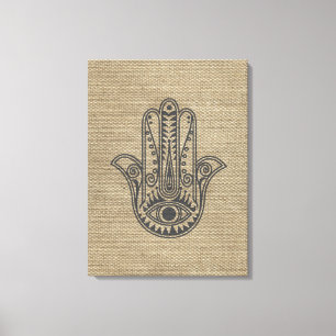 Toile HAMSA Main de Fatima symbole amulet