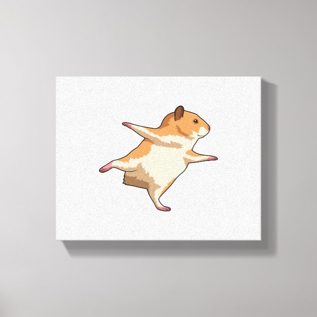 Toile Hamster au Yoga Stretching Legs (Recto)