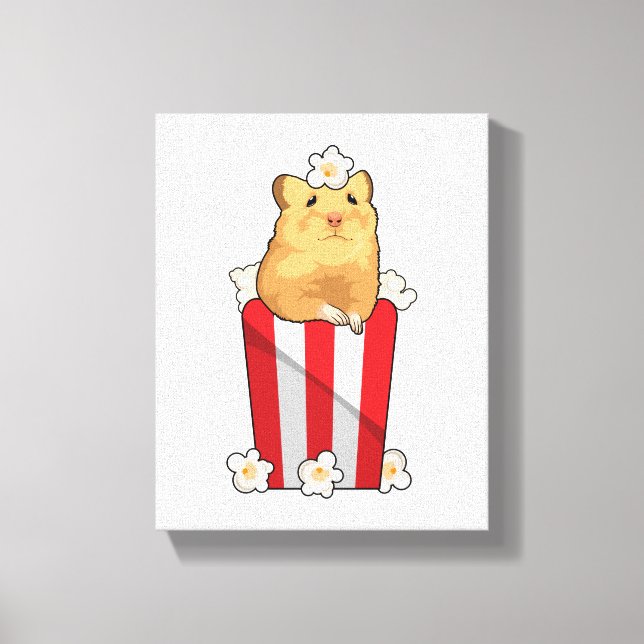 Toile Hamster avec Popcorn (Recto)