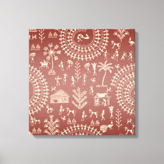 Toile Handmade Tribal Warli Folk Art ...