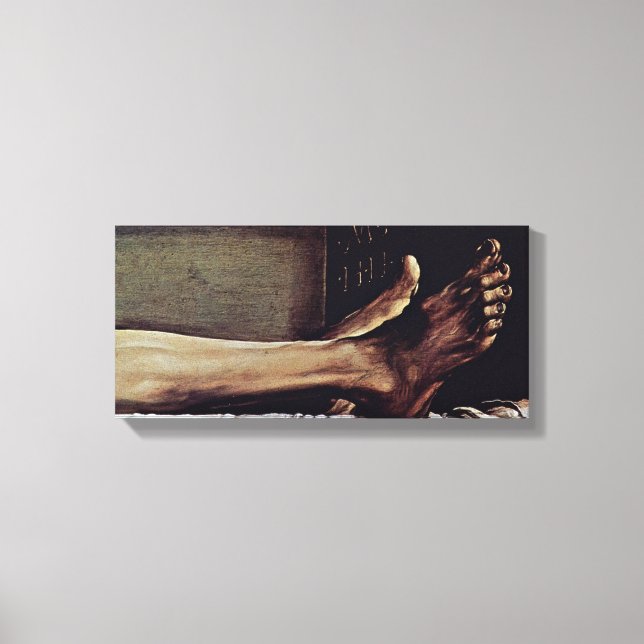 Toile Hans Holbein le Jeune - Pieds du Christ (Recto)