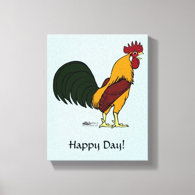 Toile Happy Rooster (Recto)