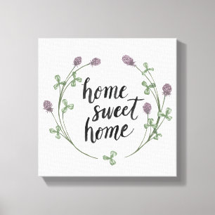Toile Happy to Bee Home Mots I   Maison Sweet Home