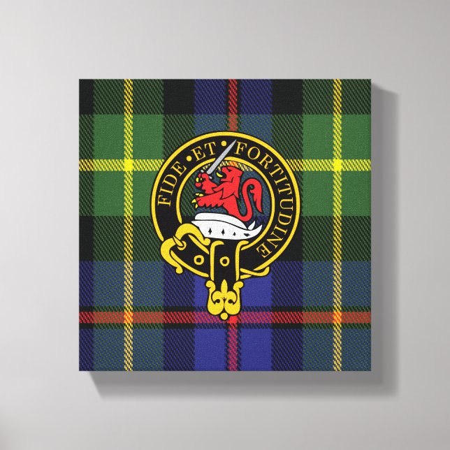 Toile Hardy Scottish Crest et Tartan Canvas Imprimer (Recto)