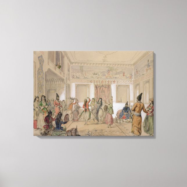 Toile Harem Feast, Téhéran (crayon et avec papier) (Recto)