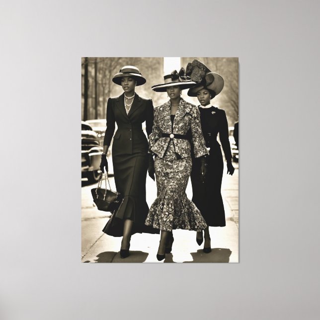 Toile Harlem Renaissance Dames sophistiquées (Recto)