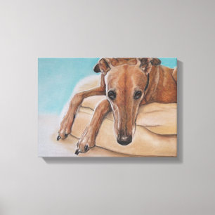 Toile Harley Greyhound Dog Art Imprimer