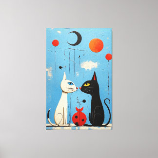 Toile Harmonie de Feline Whimsical Un graphique d'inspir