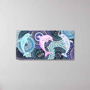 Toile Harmonie des dauphins