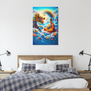 Toile Harmonie Éternelle : La Bénédiction du Dragon
