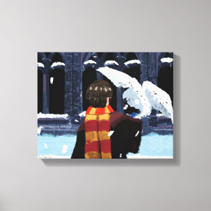 Toile HARRY POTTER™ & Hedwig dans la neige