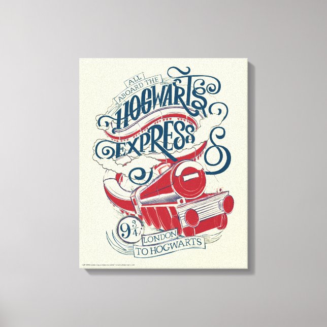 Toile Harry Potter | Typographie Express Hogwarts (Recto)