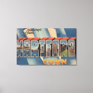 Toile Hartford, Connecticut - Scènes de grandes lettres 